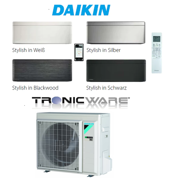Daikin Inverter Klimaanlage, Stylish, Wandgeräte, FTXA Serie von 2,0 kW - 5,0 kW in allen Farben
