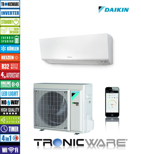 Daikin Inverter, Perfera, Wandgerät, FTXM71R + RXM71R  24000 BTU