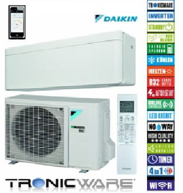 inkl. Montage Daikin Inverter Klimaanlage, Stylish, Wandgeräte, FTXA Serie von 2,0 kW - 5,0 kW in allen Farben