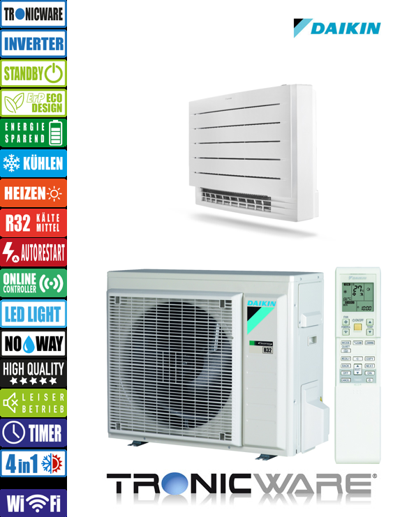 inkl. Montage Daikin Inverter, Perfera, Truhengerät, FVXM35R + RXM35R9 12000 BTU bis ca.35m²