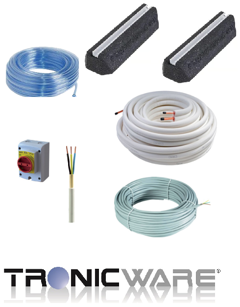 Montage Set´s für Klima-Splitanlagen Bodenkonsolen 6/12 mm 1/4" + 1/2" Zoll 2,0 - 20,0 m