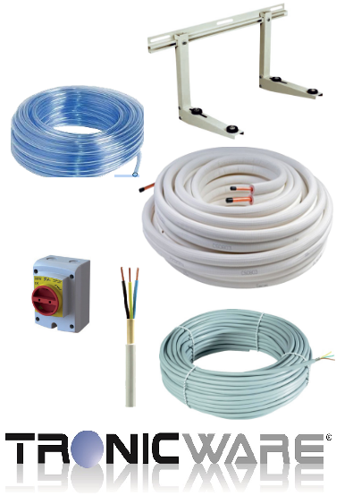 Montage Set´s für Klima-Splitanlagen Wandkonsolen 10/19 mm 3/8" + 3/4" Zoll 2.0 - 20.0 m