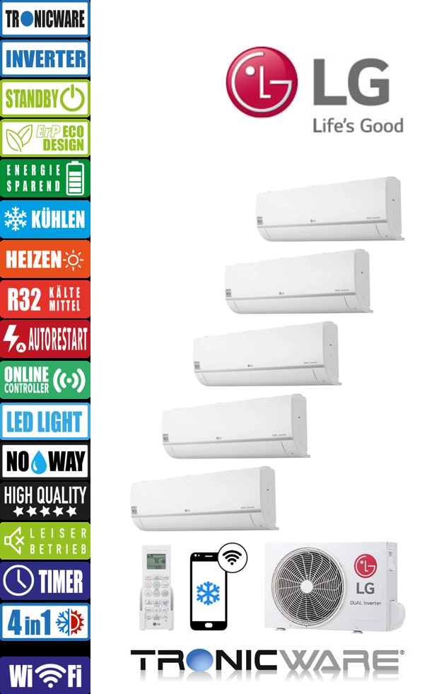 LG Inverter, Standard Plus, PC12 NSJ + PC09 NSJ + PC09 NSJ + PC09 NSJ + PC09 NSJ + MU5M40 U42