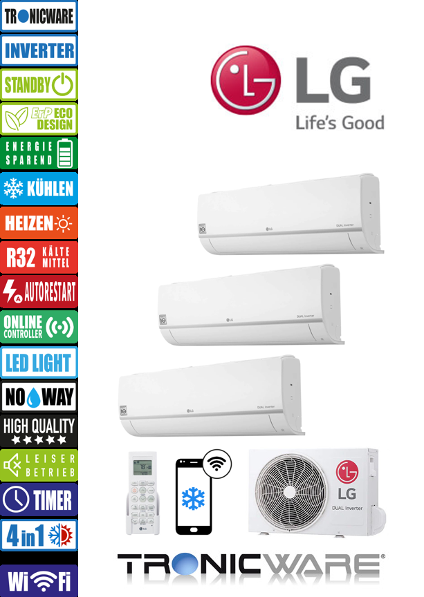 LG Inverter, Standard Plus, PC09 NSJ + PC09 NSJ + PC18SQ NSK + MU5M40 U42