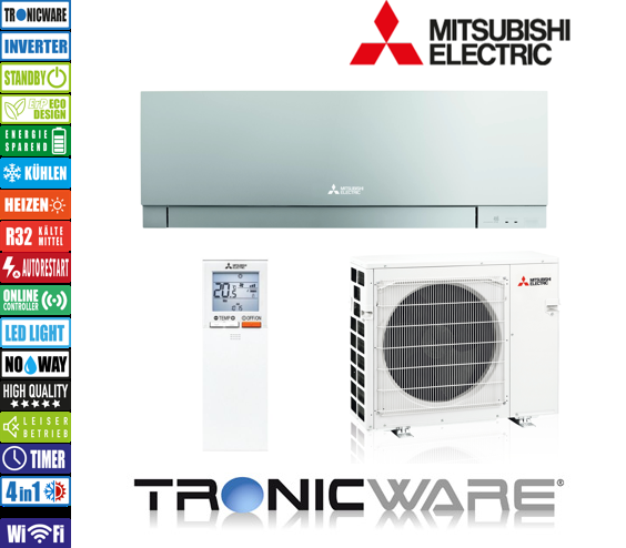 inkl. Montage, Mitsubishi Inverter, Premium, Wandgeräte, MSZ-EF50 VGK + MUZ-EF50 VG für ca. 45m² - 55m²