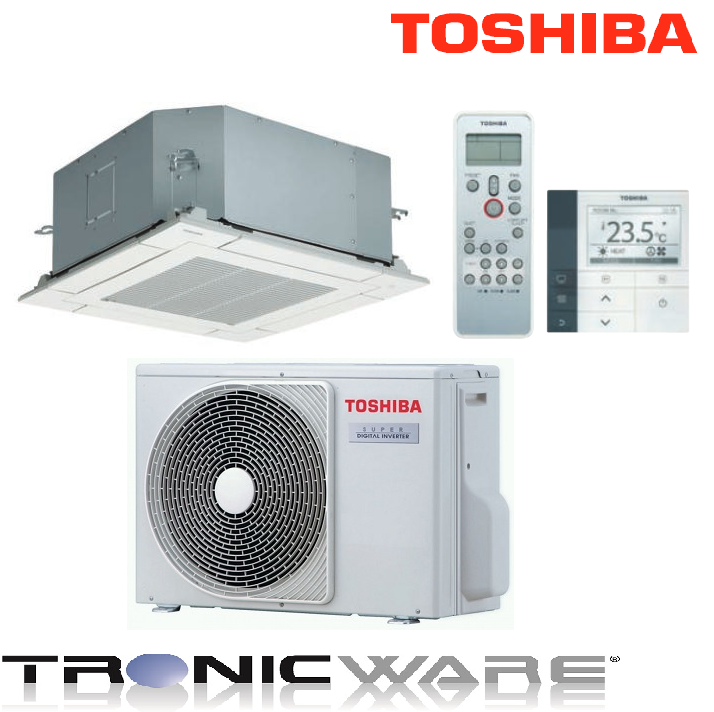 Toshiba Inverter, Euroraster 4-Wege Kassette,  RAV-HM301MUT + RAV-GM2302ATP-E  2,5 kW