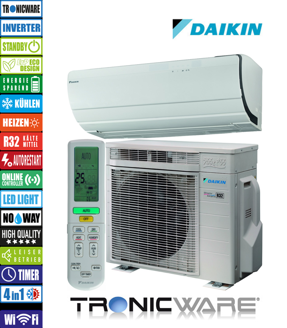 Daikin Inverter, Ururu Sarara, Wandgerät, FTXZ25N + RXZ25N